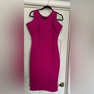 Chic One Shoulder Pink Dress